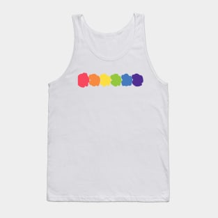 Six Rainbow Colored Blobs Tank Top